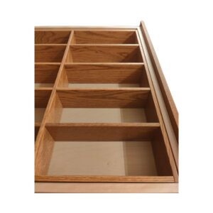 A Red Oak drawer box divider.