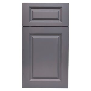 A 1pc MDF door with a raised center panel painted dark gray.