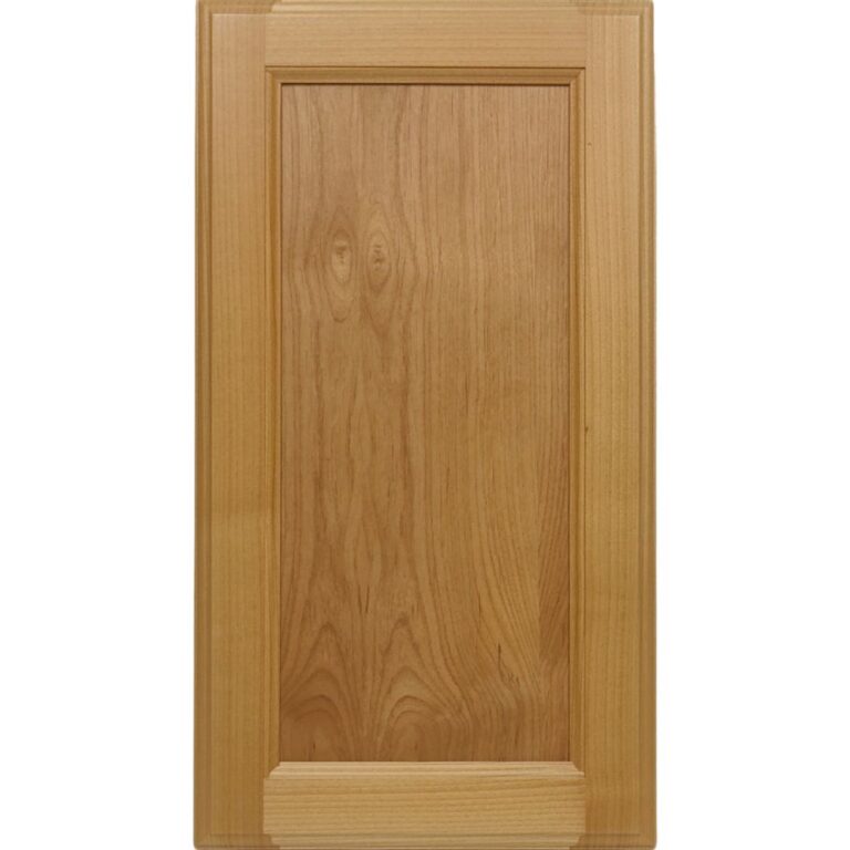 An Alder cabinet door with a plywood center panel.