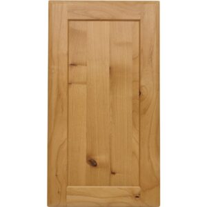 A Knotty Alder cabinet door with a solid wood center panel.