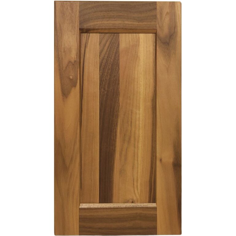 A sappy Walnut cabinet door with a solid wood center panel.