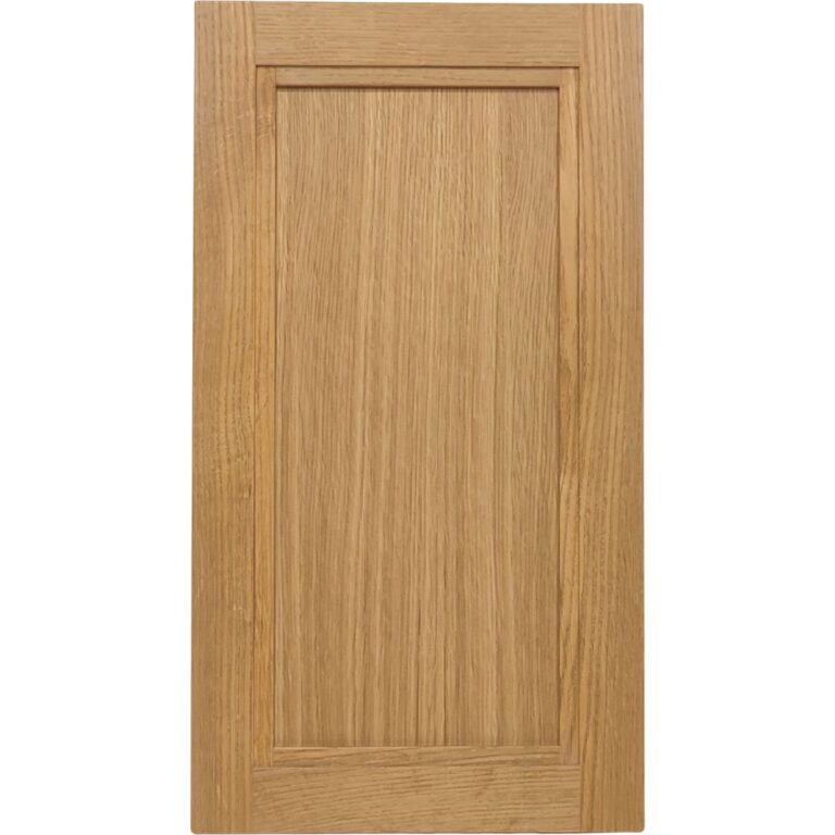 A quarter sawn White Oak door with a plywood center panel.