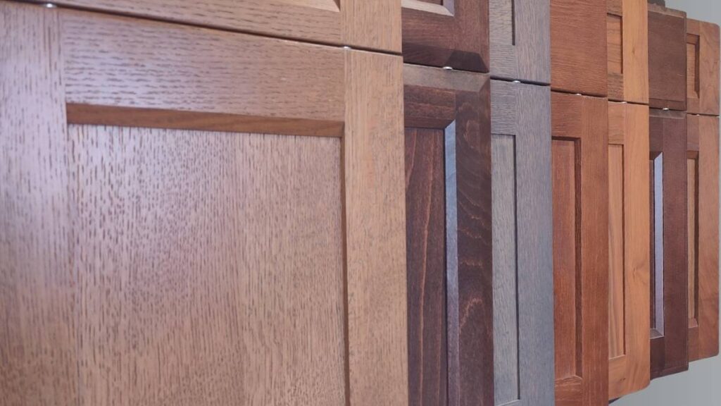 A variety of shaker-style cabinet doors.