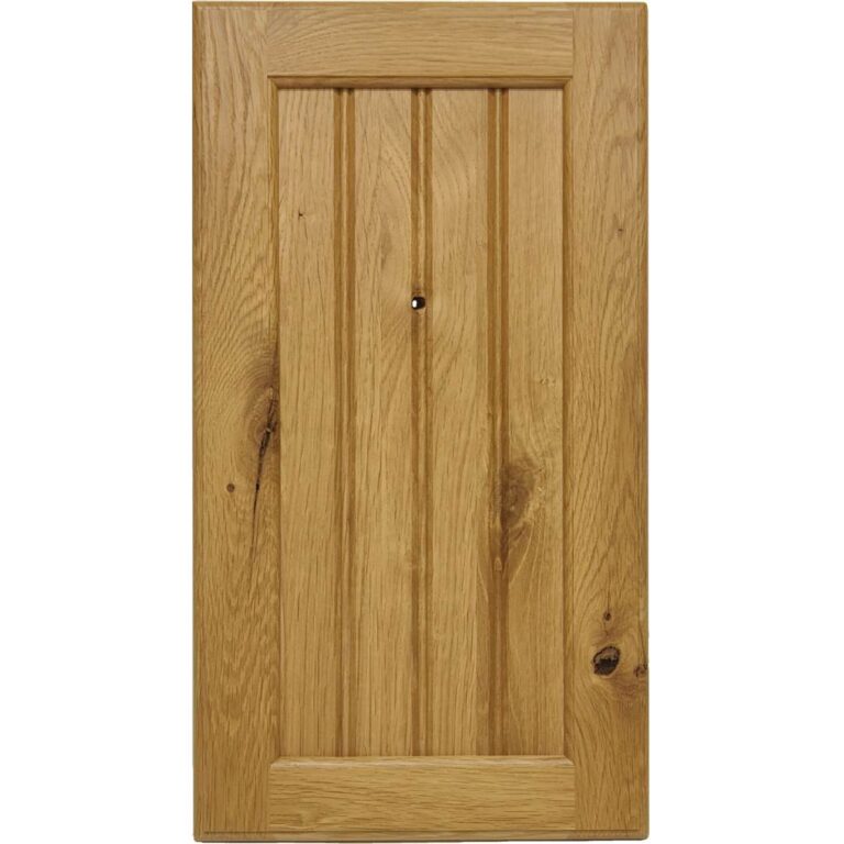A Rustic White Oak door with a beaded center panel.